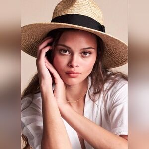 Brixton Joanna Wheat Straw Hat with Black Band NWT New In Package